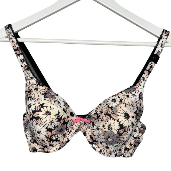 Victoria's Secret Body By Victoria Lined Perfect Coverage Floral Rhinestone Bra - Picture 2 of 13